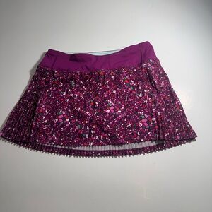 Lululemon Athletica Mosaic Mini Skirt/Skort in Purple and Pink Size 4 Tennis